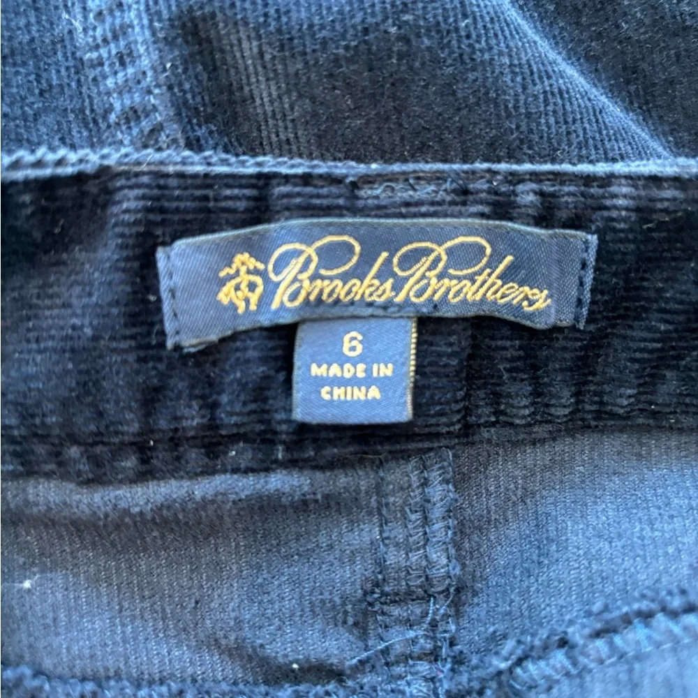 Brooks Brothers Navy Corduroy Mini Skirt Size 6